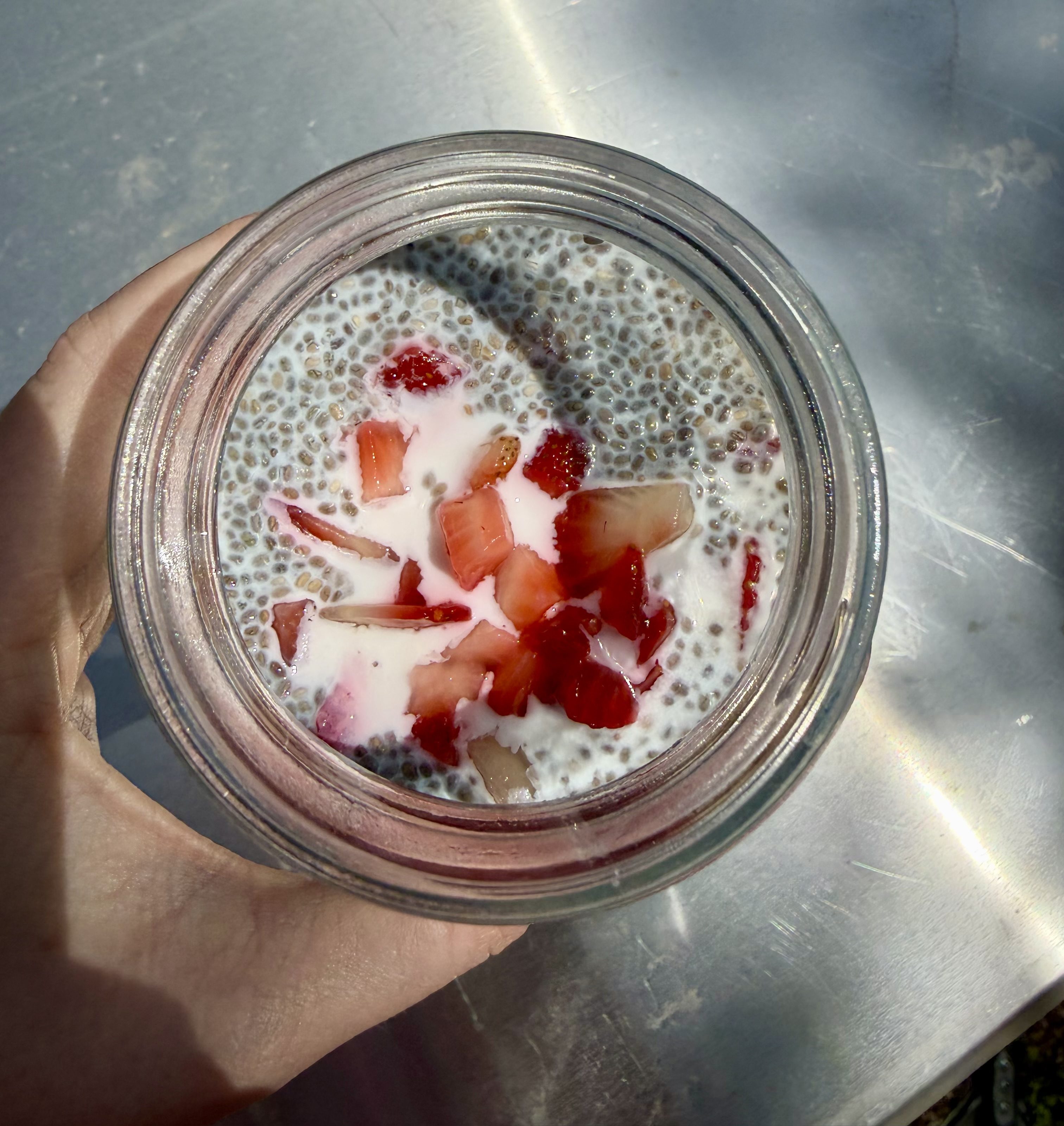 Strawberry Cheesecake Chia Pudding
